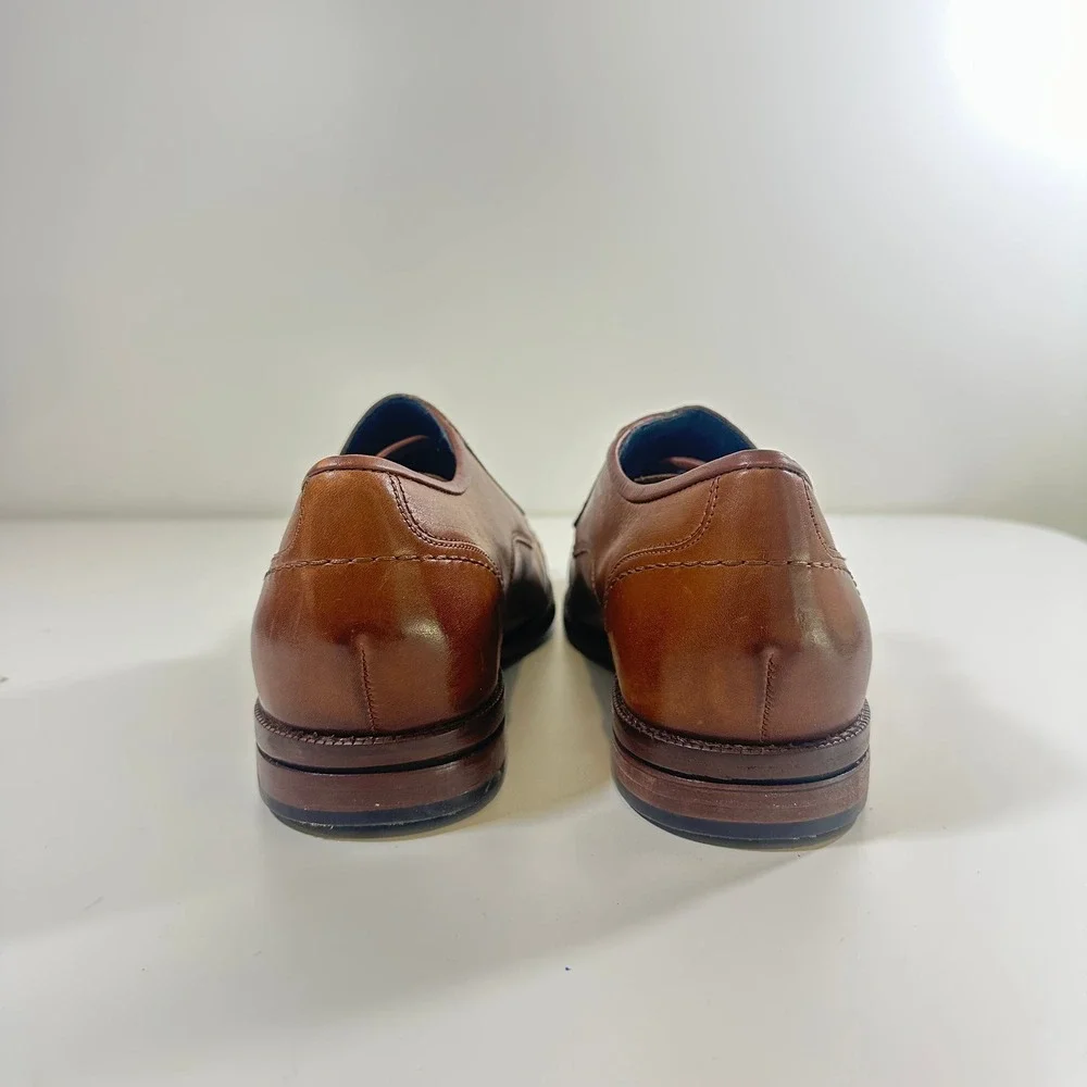 Cole Haan Grand 360 Men 8M British Tan Leather Double Monk Strap Shoes C29035
